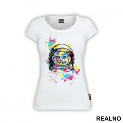 Space Cat Paint Splash - Životinje - Majica