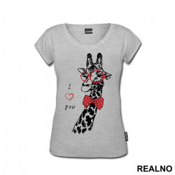 Giraffe - I Love You - Životinje - Majica
