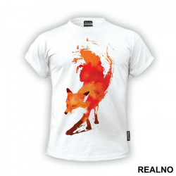 Orange Fox Watercolor - Životinje - Majica