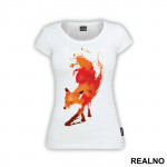 Orange Fox Watercolor - Životinje - Majica