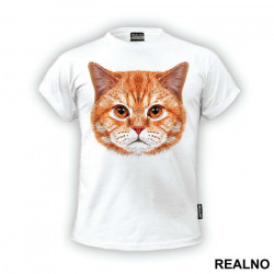 Ginger Cat Face - Životinje - Majica