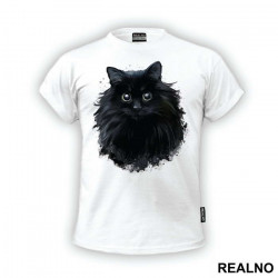 Black Cat Painting - Životinje - Majica