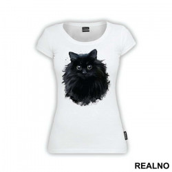 Black Cat Painting - Životinje - Majica