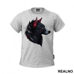 Red Female Wolf Portrait - Životinje - Majica