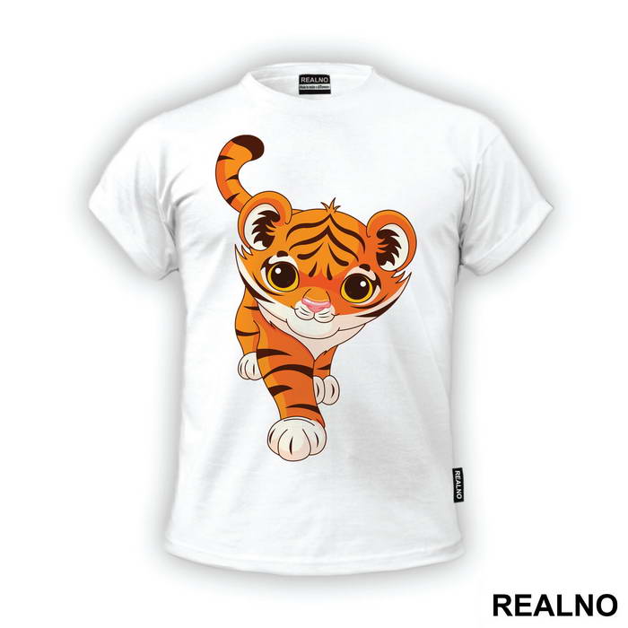 OUTLET - Bela dečija majica veličine 8 - Tigrić