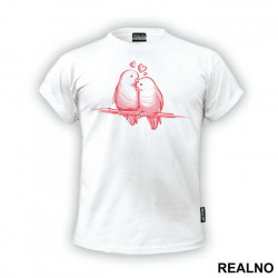 Pink Birds In Love - Životinje - Majica Pink Birds In Love - Životinje - Majica