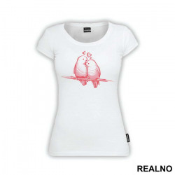 Pink Birds In Love - Životinje - Majica Pink Birds In Love - Životinje - Majica