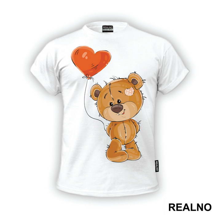 Teddy Bear Holding A Balloon - Životinje - Majica