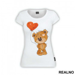 Teddy Bear Holding A Balloon - Životinje - Majica Teddy Bear Holding A Balloon - Životinje - Majica