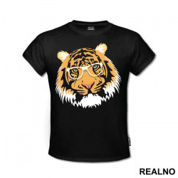 Tiger Wearing Glasses - Životinje - Majica