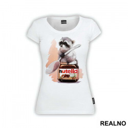 Racoon On Top Of Nutella - Životinje - Majica Racoon On Top Of Nutella - Životinje - Majica
