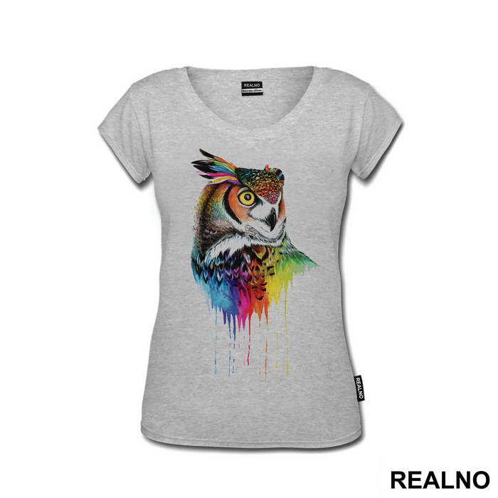 Rainbow Owl - Životinje - Majica
