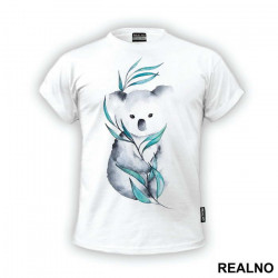 Koala With Green Leaves - Životinje - Majica