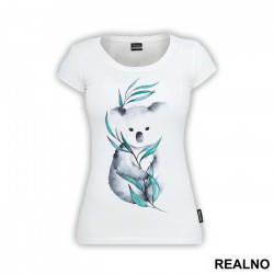 Koala With Green Leaves - Životinje - Majica