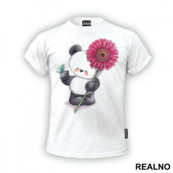 Little Bear Holding A Flower - Životinje - Majica