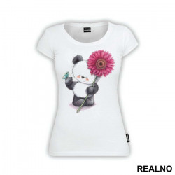 Little Bear Holding A Flower - Životinje - Majica