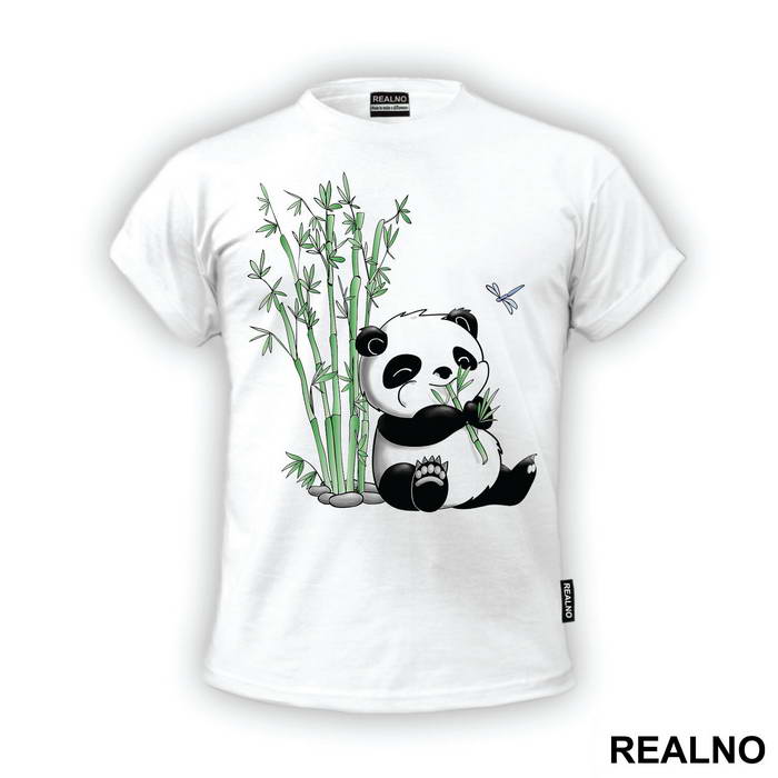 Little Panda Eating Bamboo - Životinje - Majica