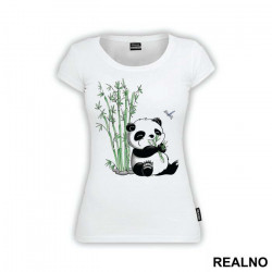 Little Panda Eating Bamboo - Životinje - Majica