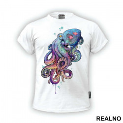 Colorful Octopus Painting - Životinje - Majica