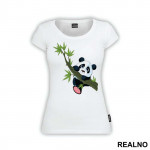 Panda Holding On To A Branch - Životinje - Majica