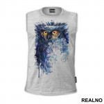 Blue Owl Painting - Životinje - Majica