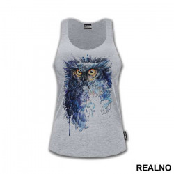 Blue Owl Painting - Životinje - Majica