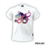 Octopus Watercolor Painting - Životinje - Majica