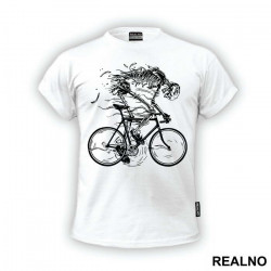 Skeleton Riding A Bike - Art - Majica