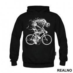 Skeleton Riding A Bike - Art - Duks