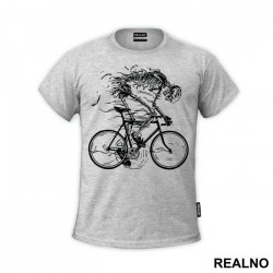 Skeleton Riding A Bike - Art - Majica