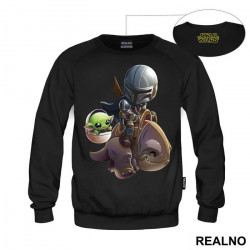 Riding The Creature - Baby Yoda - Mandalorian - Star Wars - Duks