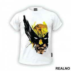 Half Face Illustration - Wolverine - Majica