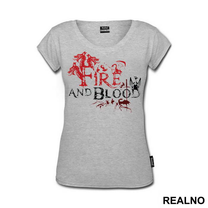 Fire And Blood - House Targaryen - Game Of Thrones - GOT - Majica