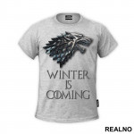 Winter Is Coming - Gray Dire Wolf Sigil - House Stark - Game Of Thrones - GOT - Majica