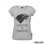 Winter Is Coming - Gray Dire Wolf Sigil - House Stark - Game Of Thrones - GOT - Majica