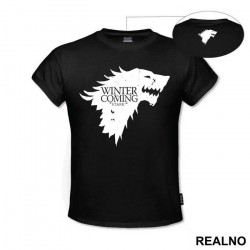 Winter Is Coming Black Dire Wolf Sigil - House Stark - Game Of Thrones - GOT - Majica