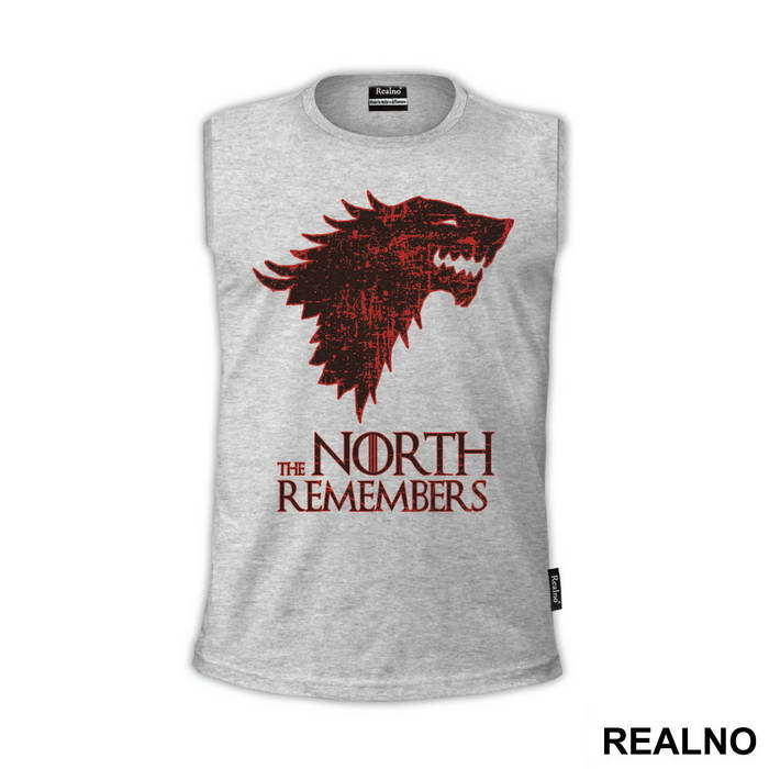 The North Remembers Black And Red Dire Wolf - House Stark - Game Of Thrones - GOT - Majica
