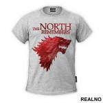 The North Remembers Red Dire Wolf - House Stark - Game Of Thrones - GOT - Majica
