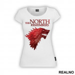 The North Remembers Red Dire Wolf - House Stark - Game Of Thrones - GOT - Majica