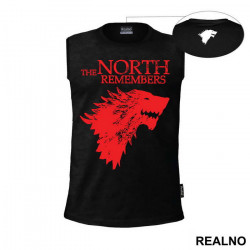 The North Remembers Red Dire Wolf - House Stark - Game Of Thrones - GOT - Majica