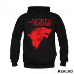 The North Remembers Red Dire Wolf - House Stark - Game Of Thrones - GOT - Duks