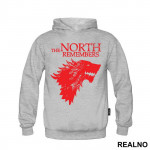 The North Remembers Red Dire Wolf - House Stark - Game Of Thrones - GOT - Duks