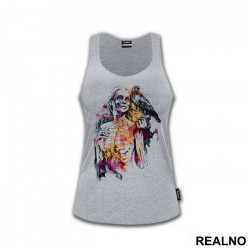 Love Till Death - Skeleton Girl Watercolor - Art - Majica