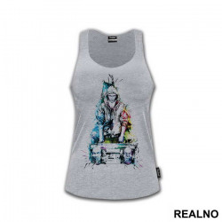 Artistic DJ Music Is Joyful Life - Art - Majica