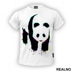 Panda Is Standing On Colors - Art - Majica