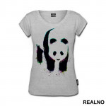 Panda Is Standing On Colors - Art - Majica