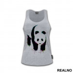 Panda Is Standing On Colors - Art - Majica