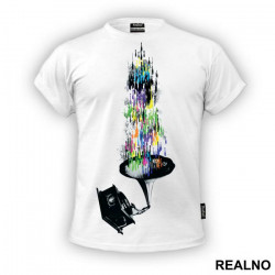 Gramophone Bright Music Notes - Art - Majica