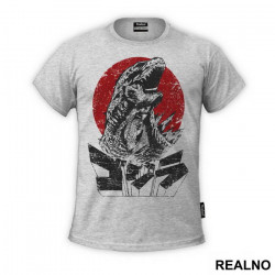 Godzila Japan Black And Red - Art - Majica