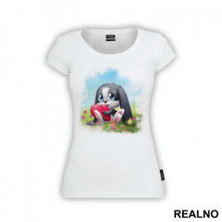 Cute Bunny Is Holding A Heart - Ljubav - Majica